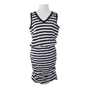 Sundry Ruched Tank Dress Striped XL